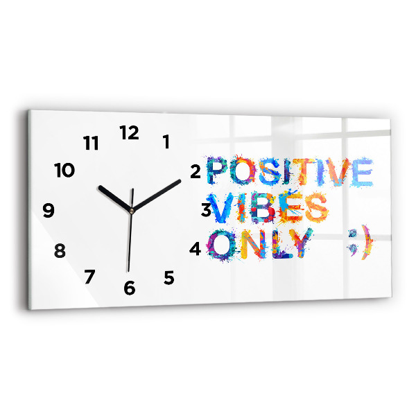 Horloge murale horizontale Citation positive