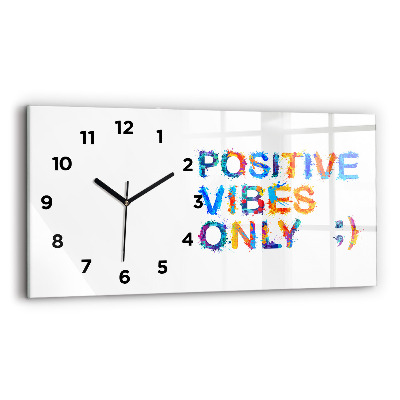 Horloge murale horizontale Citation positive