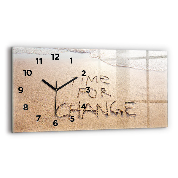 Horloge murale horizontale Citation sur la plage