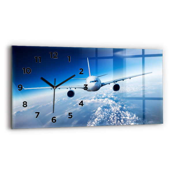 Horloge rectangulaire horizontale Nuages d'avion