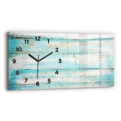 Horloge rectangulaire horizontale Planches bleues