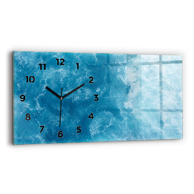 Horloge horizontale en verre Eau de mer