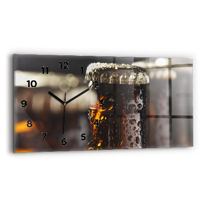 Horloge murale horizontale Bouteilles en verre