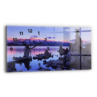 Horloge rectangulaire horizontale Lac de Californie