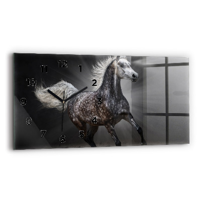 Horloge murale horizontale Cheval au galop