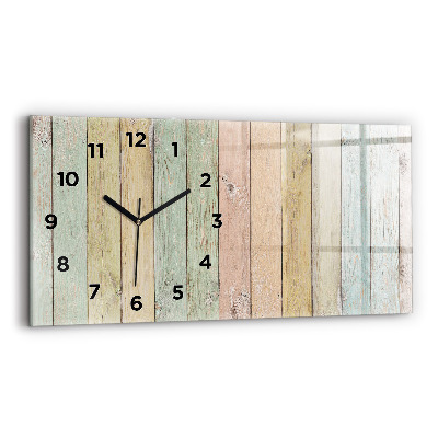 Horloge rectangulaire horizontale Tableaux colorés