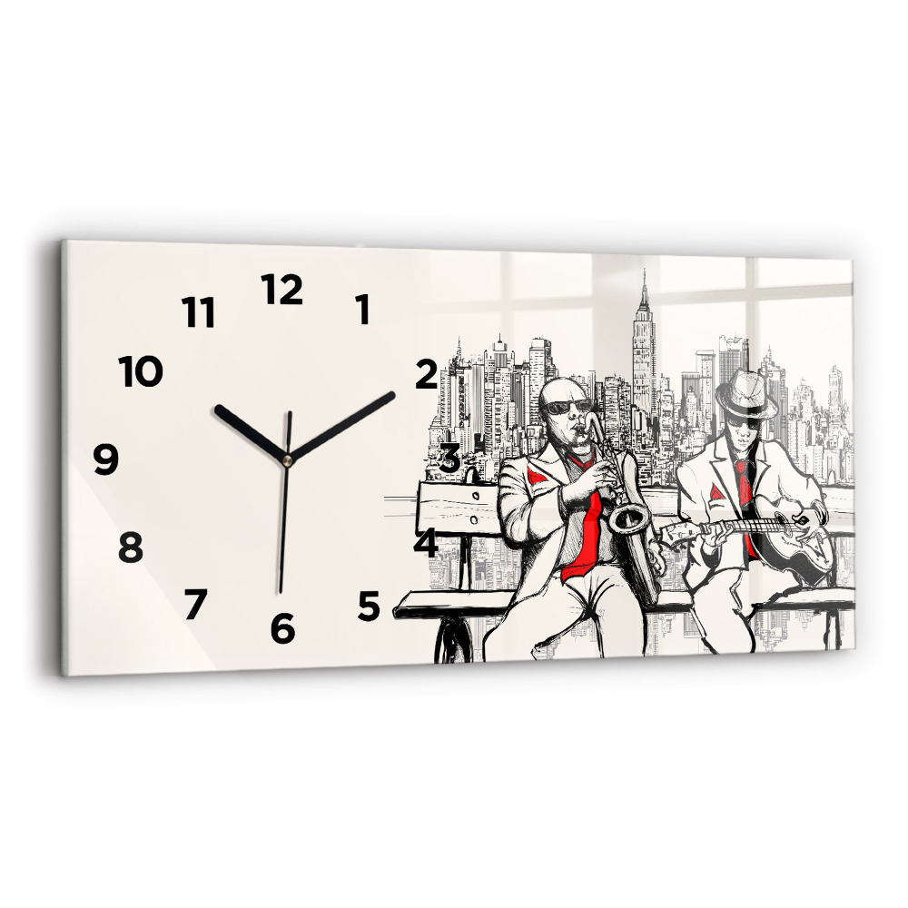 Horloge murale horizontale Jazz à New York