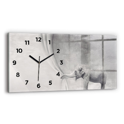 Horloge rectangulaire horizontale Éléphant