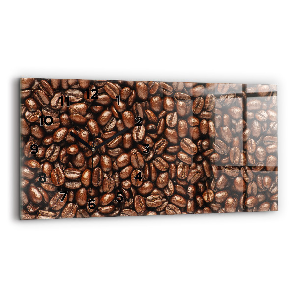 Horloge murale horizontale Grains de café