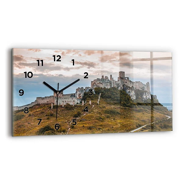 Horloge horizontale en verre Château de Spiš en Slovaquie