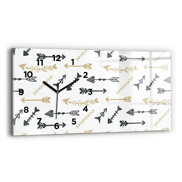 Horloge horizontale en verre Motif géométrique de hipster