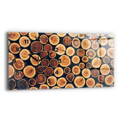 Horloge rectangulaire horizontale Bois