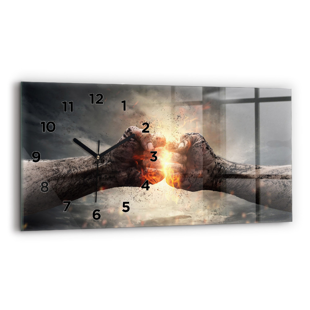 Horloge rectangulaire horizontale Force des poings