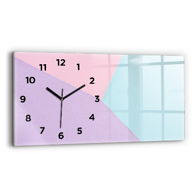 Horloge horizontale en verre Motif pastel