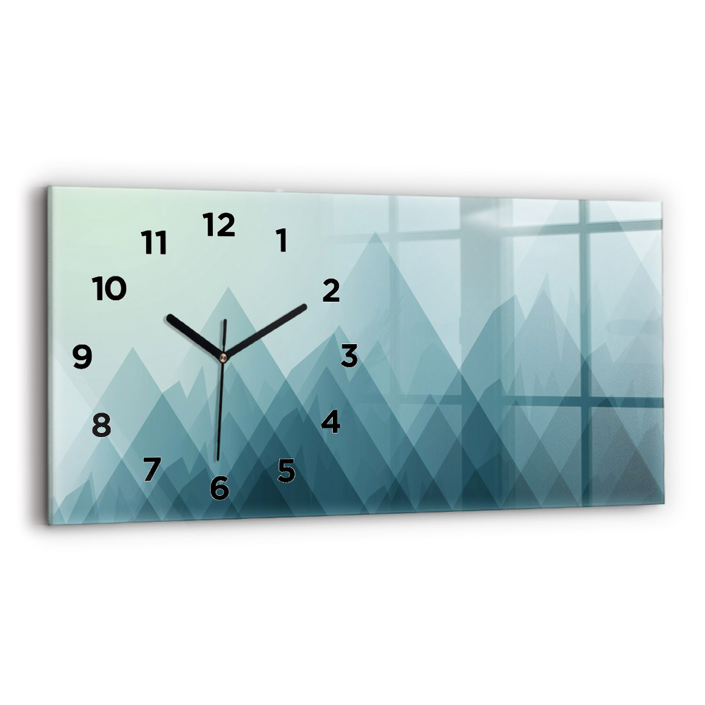 Horloge horizontale en verre Figures géométriques