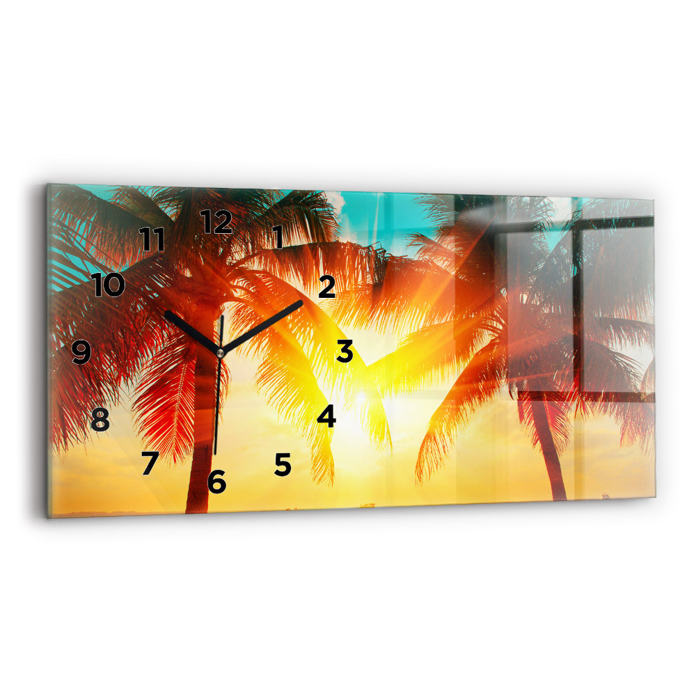 Horloge murale horizontale Vacances Repos Été