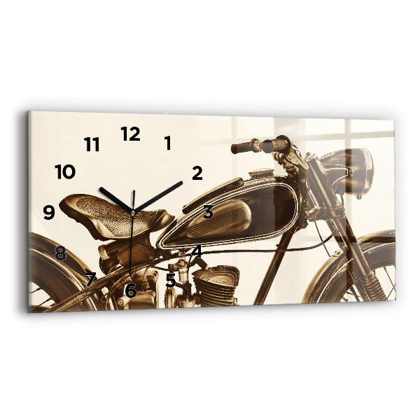 Horloge murale horizontale Moto sépia Vintage