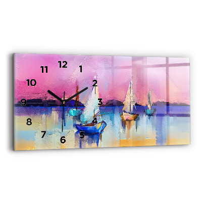 Horloge rectangulaire horizontale Paysage marin