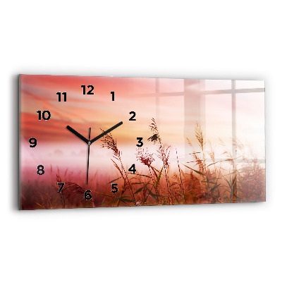Horloge rectangulaire horizontale Matin brumeux
