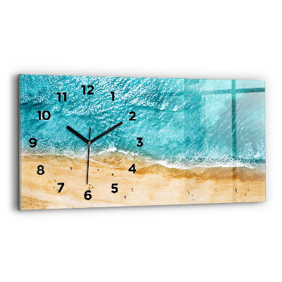 Horloge rectangulaire horizontale Personnes sur la plage