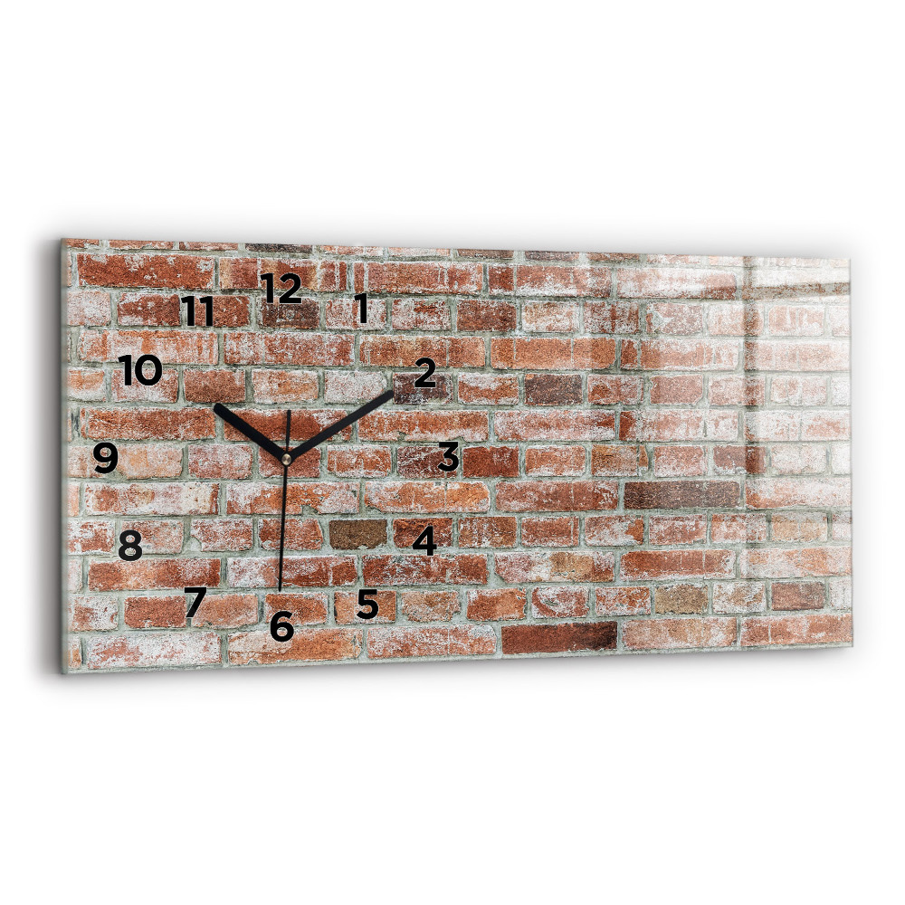 Horloge murale horizontale Mur de briques