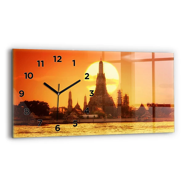 Horloge murale horizontale Wat arun Bangkok Thaïlande