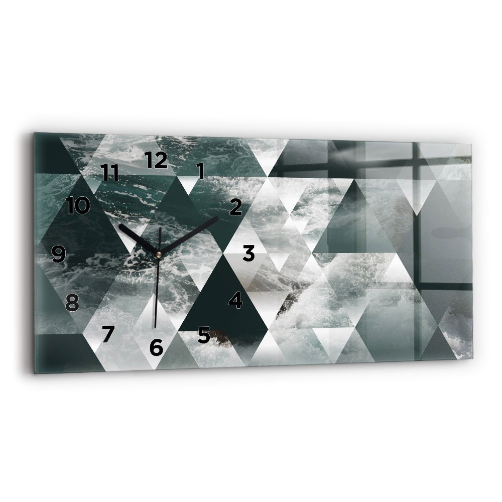 Horloge murale horizontale Vagues de mer abstraites