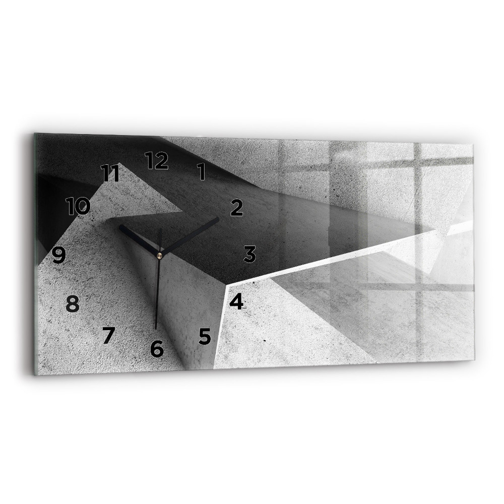 Horloge horizontale en verre Triangles abstraits