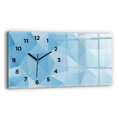Horloge horizontale en verre Triangles abstrait