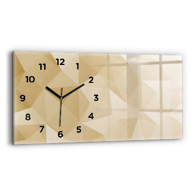 Horloge horizontale en verre Triangles abstrait