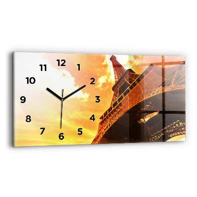 Horloge rectangulaire horizontale Tour Eiffel à Paris