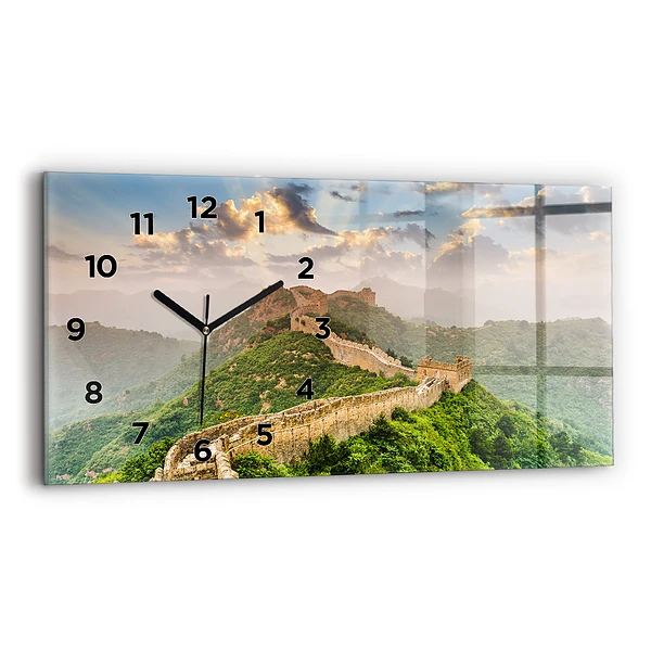Horloge horizontale en verre Grande Muraille de Chine