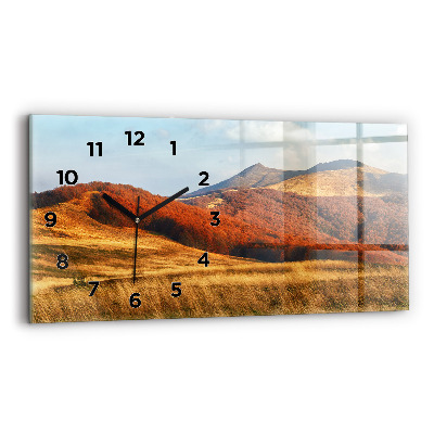 Horloge rectangulaire horizontale Paysage de montagne en automne