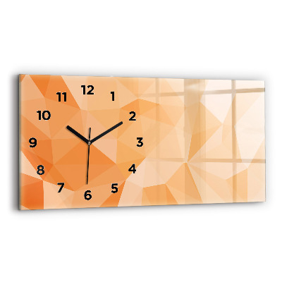 Horloge horizontale en verre Triangles abstraits