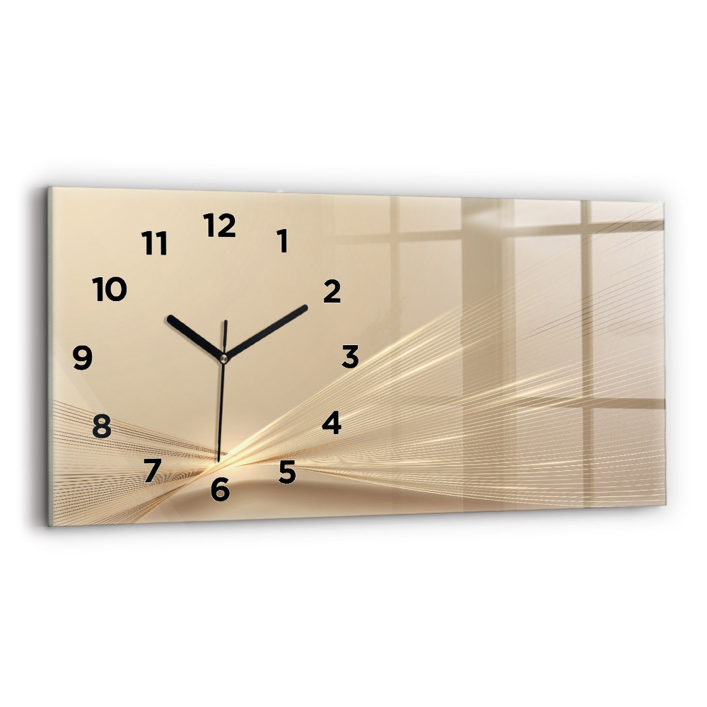 Horloge horizontale en verre Lumière abstraite