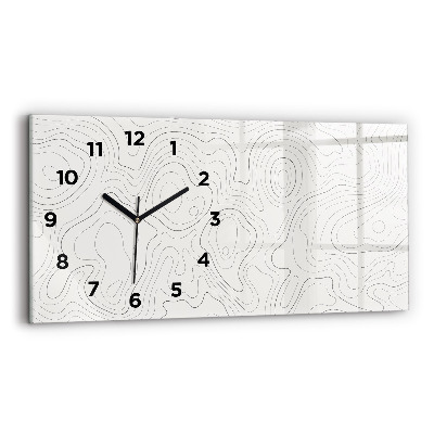 Horloge horizontale en verre Taches abstraites