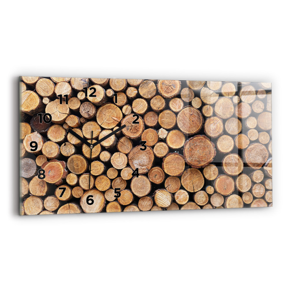 Horloge rectangulaire horizontale Anneaux d'arbres