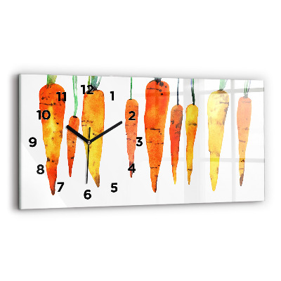 Horloge horizontale en verre Illustration de carottes