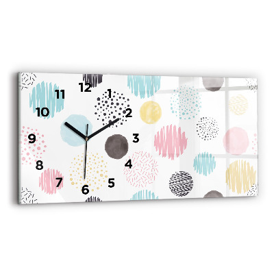 Horloge murale horizontale Motif géométrique