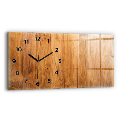 Horloge murale horizontale Planches en bois