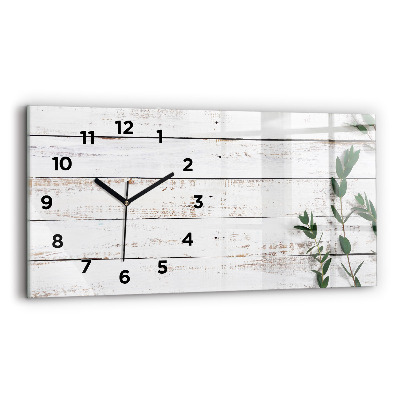 Horloge rectangulaire horizontale Planches en bois
