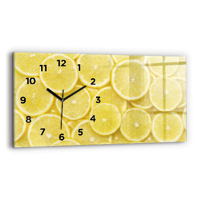 Horloge murale horizontale Tranches de citron