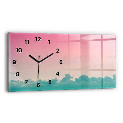 Horloge rectangulaire horizontale Ciel dégradé