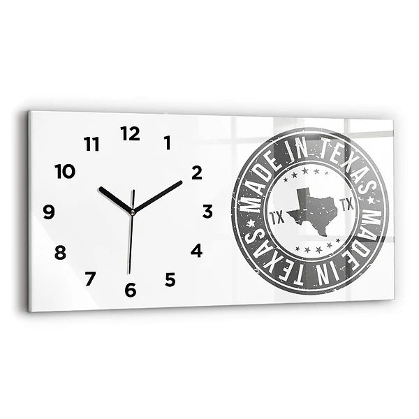 Horloge rectangulaire horizontale Timbre du Texas