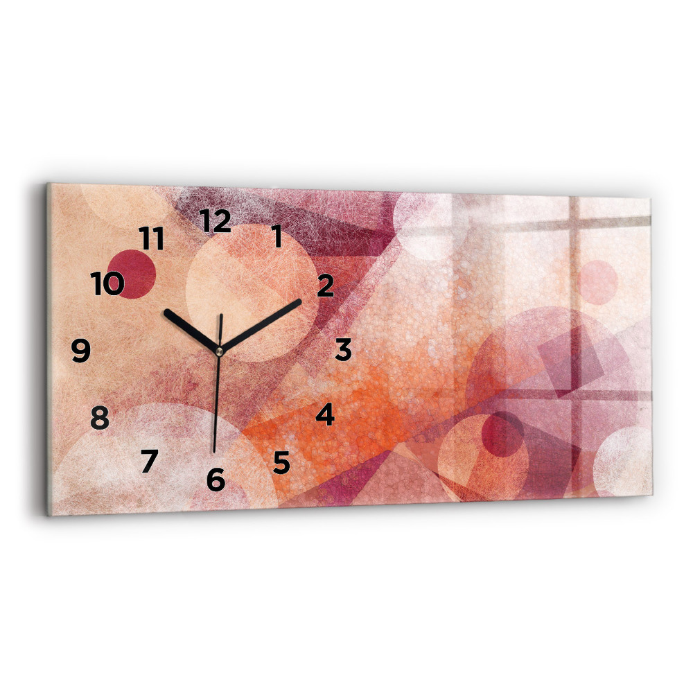 Horloge horizontale en verre Abstraction géométrique