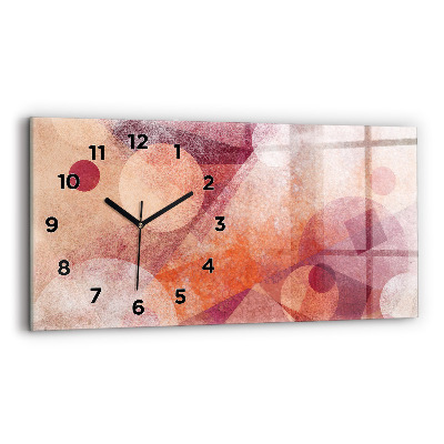 Horloge horizontale en verre Abstraction géométrique