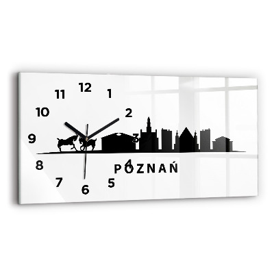 Horloge rectangulaire horizontale Graphique de l'horizon de Poznan