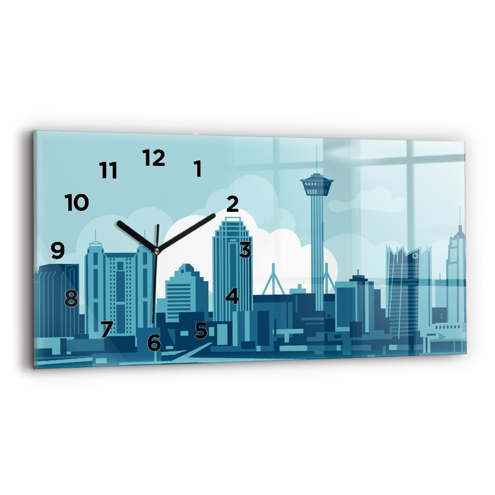 Horloge horizontale en verre Architecture aux États-Unis