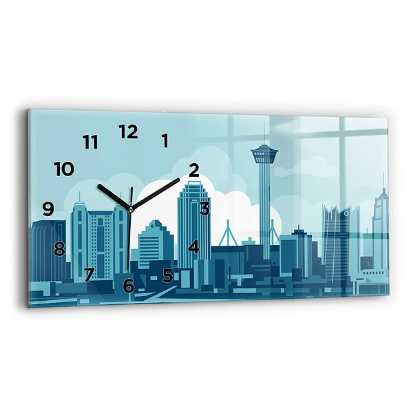 Horloge horizontale en verre Architecture aux États-Unis