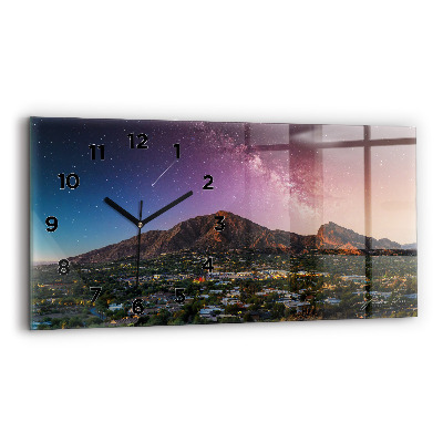 Horloge rectangulaire horizontale Paysage de montagne
